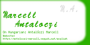 marcell antaloczi business card